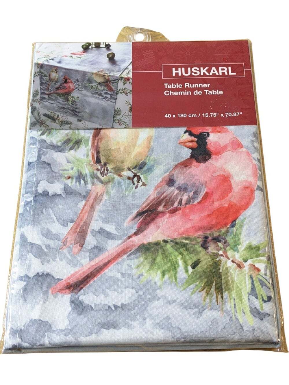 Jysk Huskarl New Table Runner Red Cardinal Bird Christmas Holiday Xmas Decor
